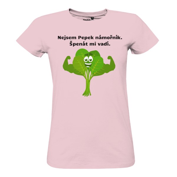 Tričko s potiskem Špenát si nedám